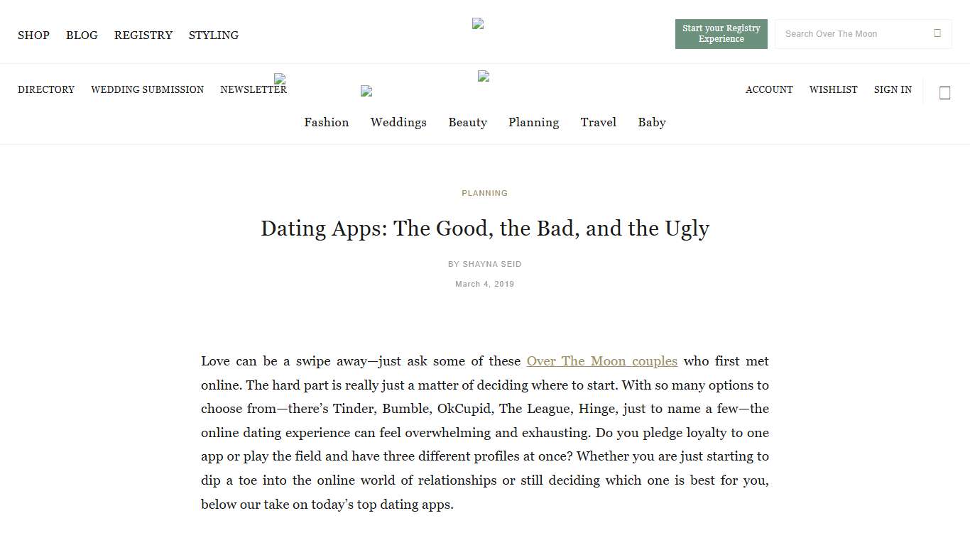 Dating Apps: The Good, the Bad, and the Ugly - Over The Moon